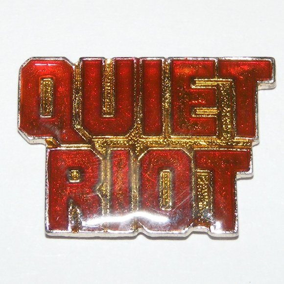 QUIET RIOT Pin, 80's Tie-tack, Hat pin, Vintage - Picture 5 of 6